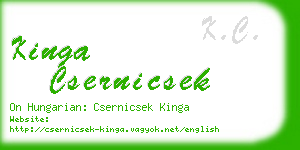 kinga csernicsek business card